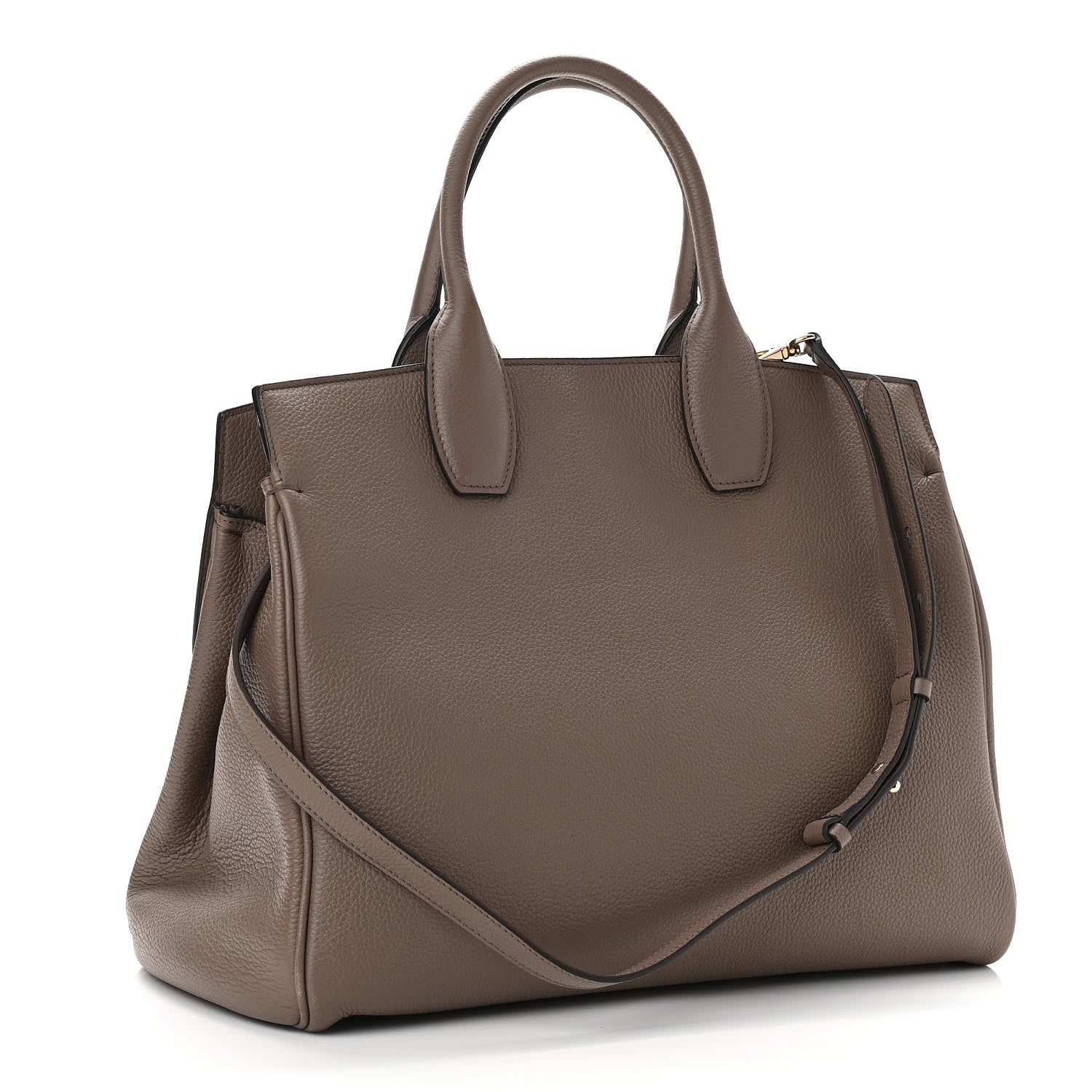 Salvatore Ferragamo Hammered Calfskin Medium Studio Bag Caraway Seed 3 of 10