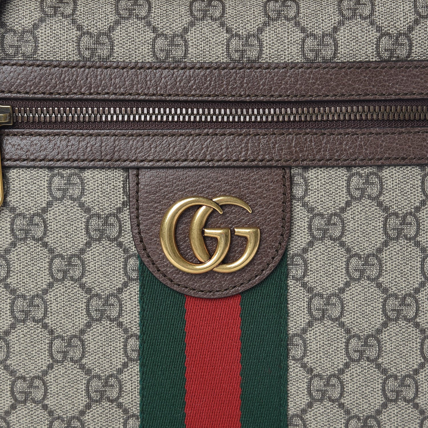 Gucci GG Supreme Monogram Web Small Ophidia Messenger Bag Brown 8 of 10