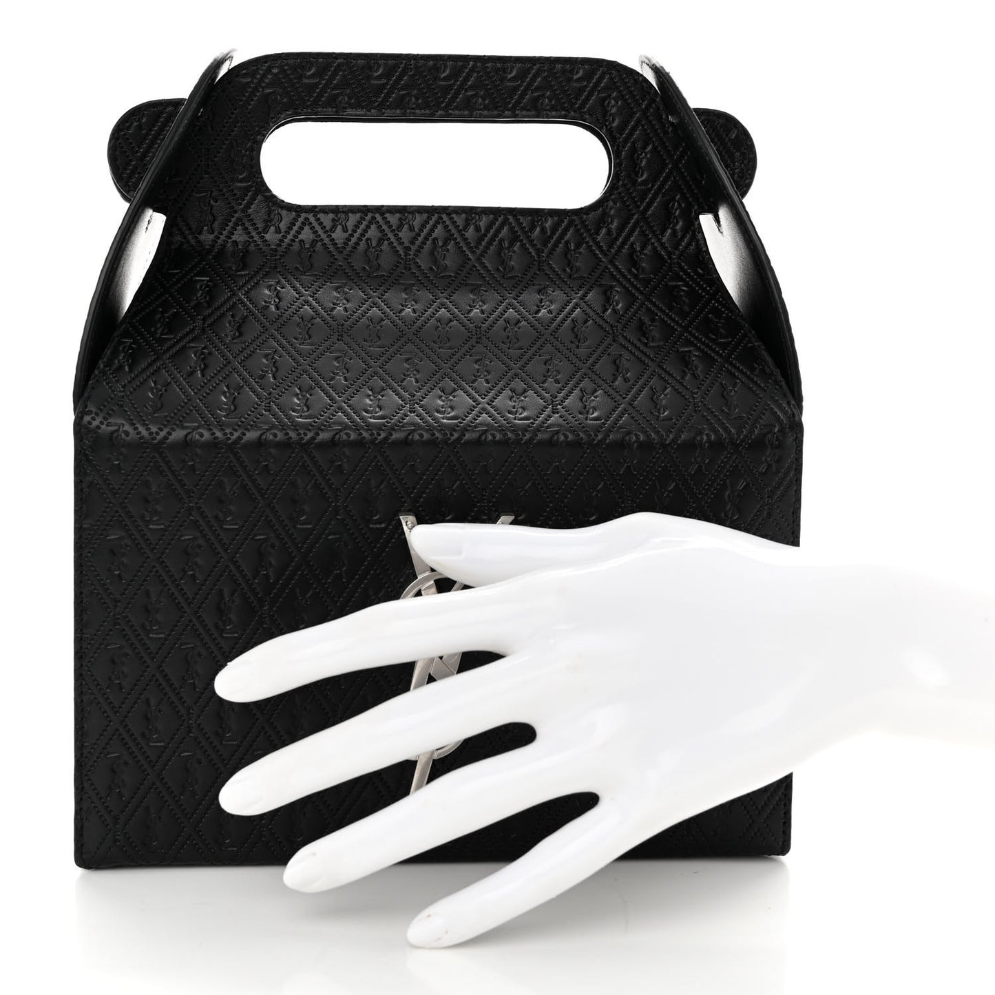 Calfskin Monogram Take Away Box Black