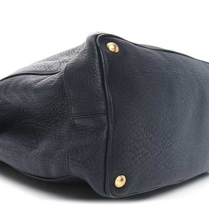 Prada Vitello Daino Parabole Tote Black 8 of 9