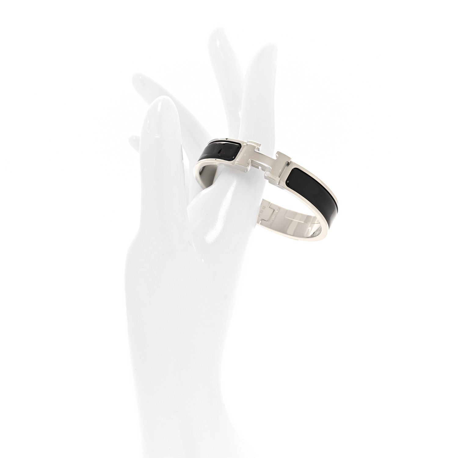 Hermes Enamel Narrow Clic Clac H Bracelet PM Black 2 of 5