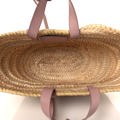 Celine Raffia Calfskin Triomphe Teen Panier Vintage Pink 5 of 9