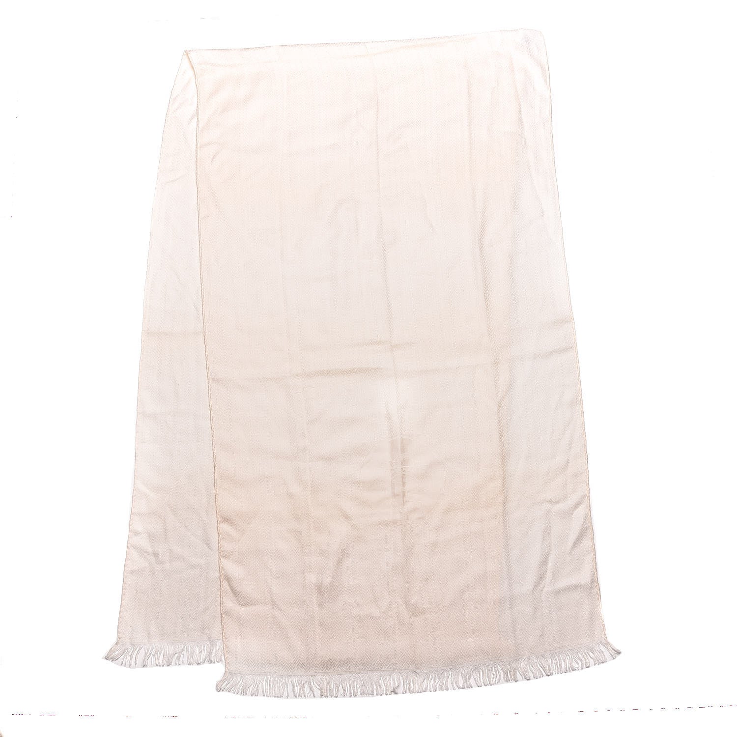 Hermes Cashmere Silk Ex Libris Stole White 4 of 9