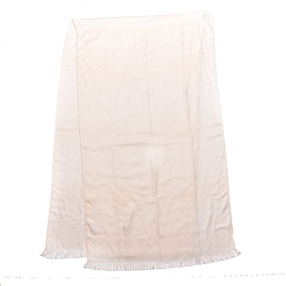 Hermes Cashmere Silk Ex Libris Stole White 4 of 9