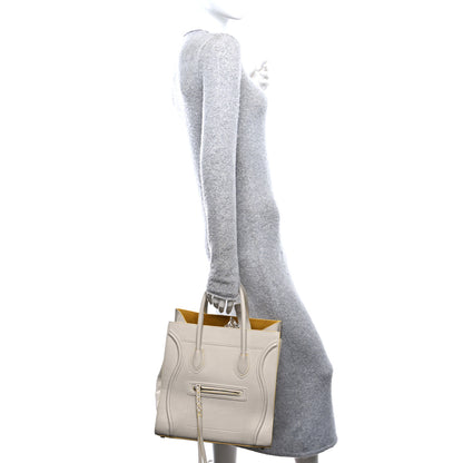 Celine Grained Calfskin Medium Phantom Luggage Powder 2 of 9