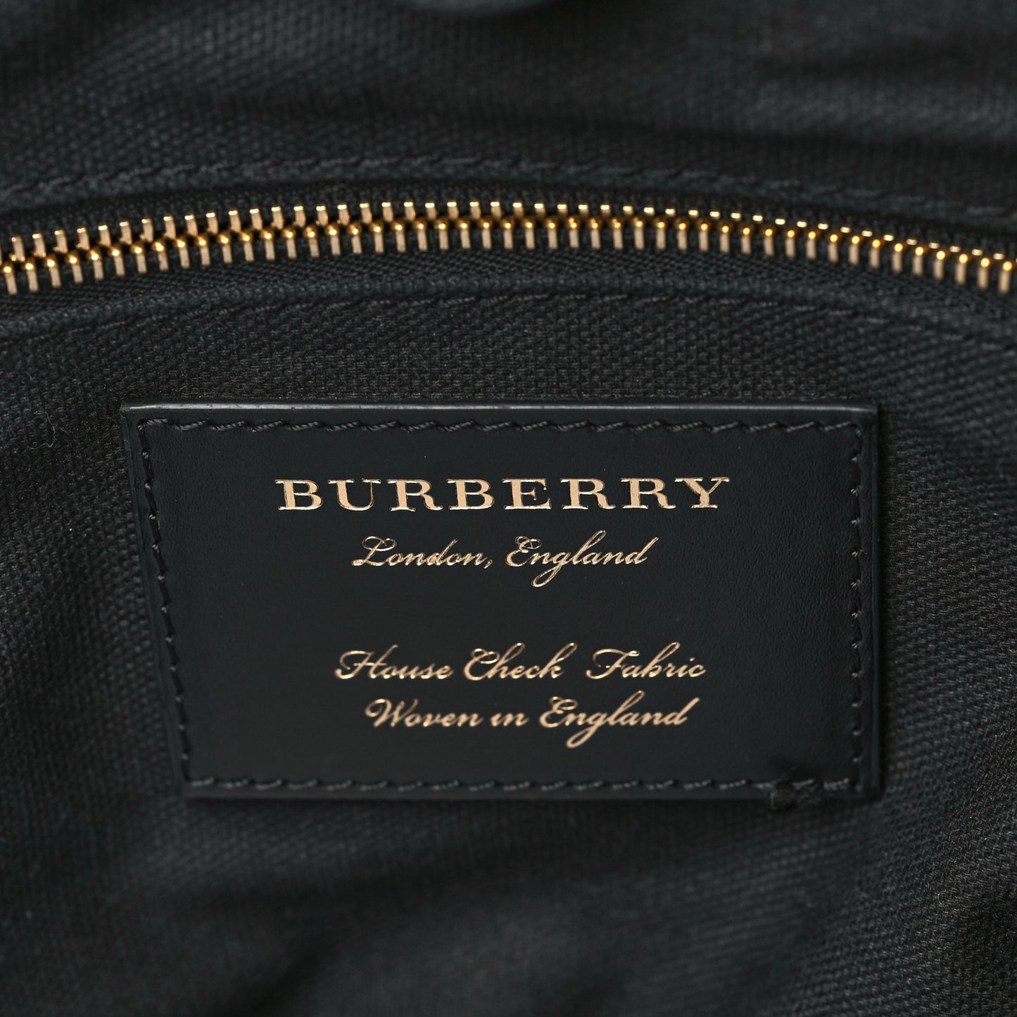 Grainy Calfskin House Check Small Canterbury Black