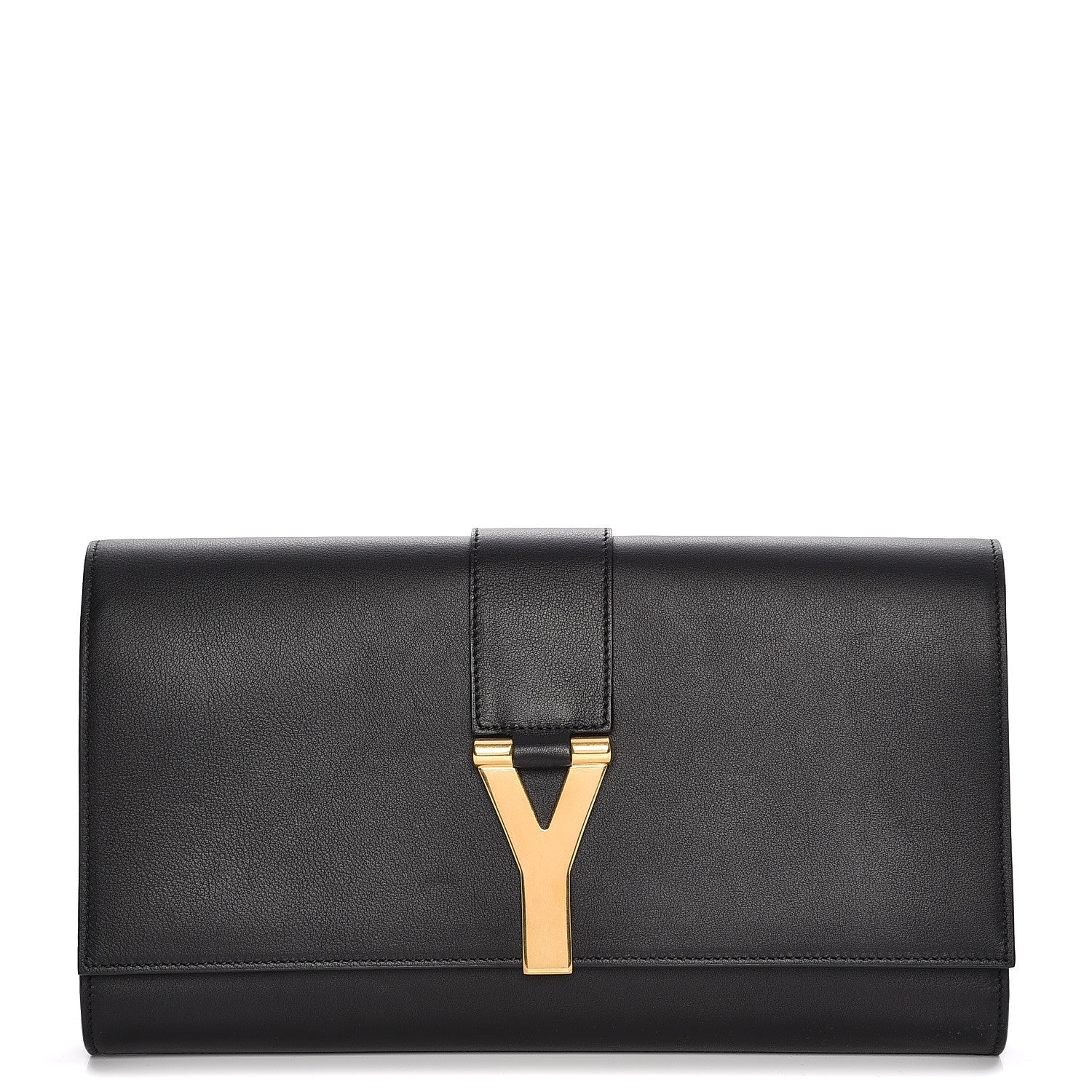 Saint Laurent Calfskin Classic Y Ligne Clutch Black 1 of 8