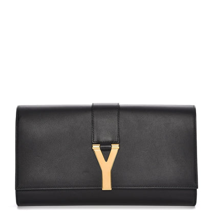 Saint Laurent Calfskin Classic Y Ligne Clutch Black 1 of 8