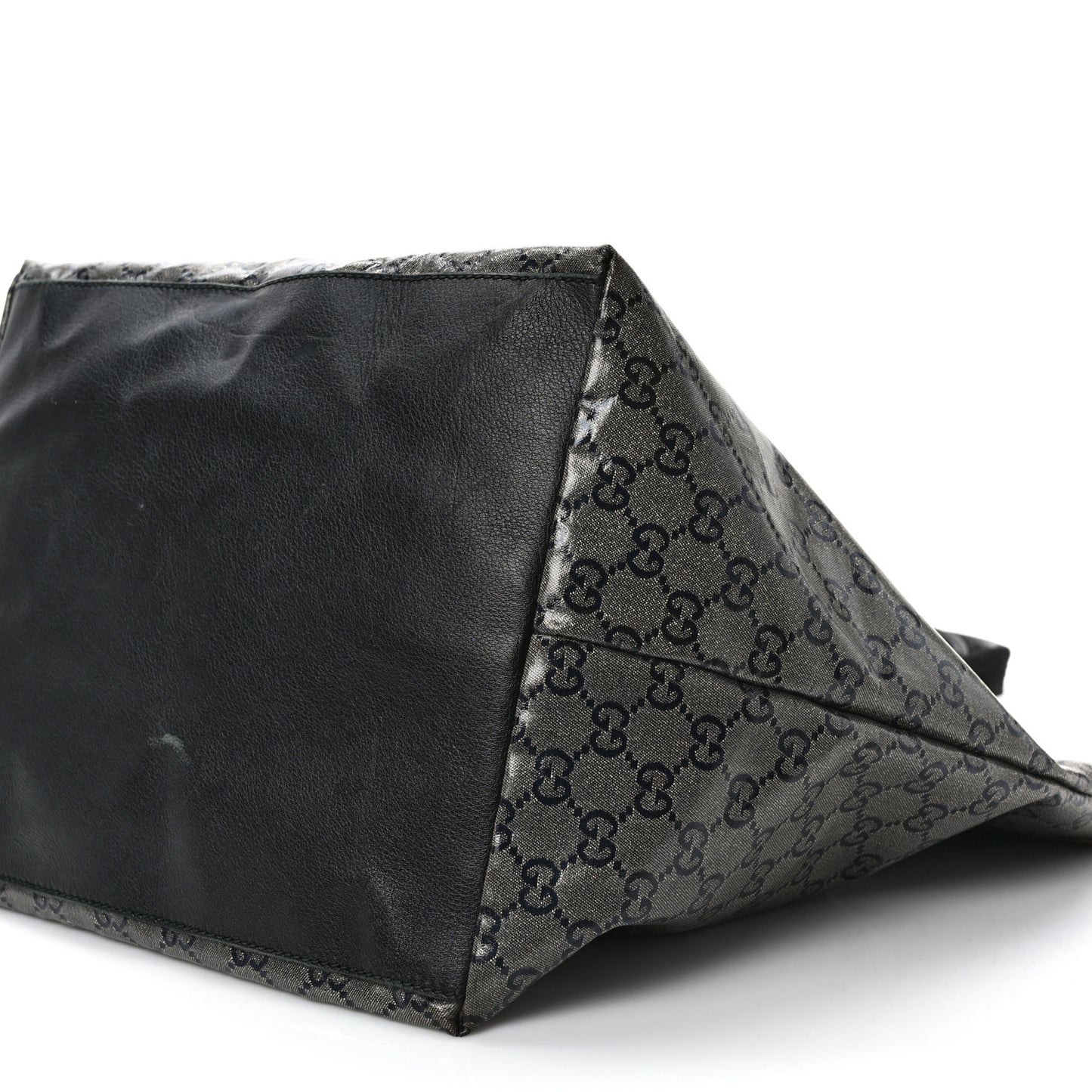 Crystal Monogram Large Bucket Tote Black
