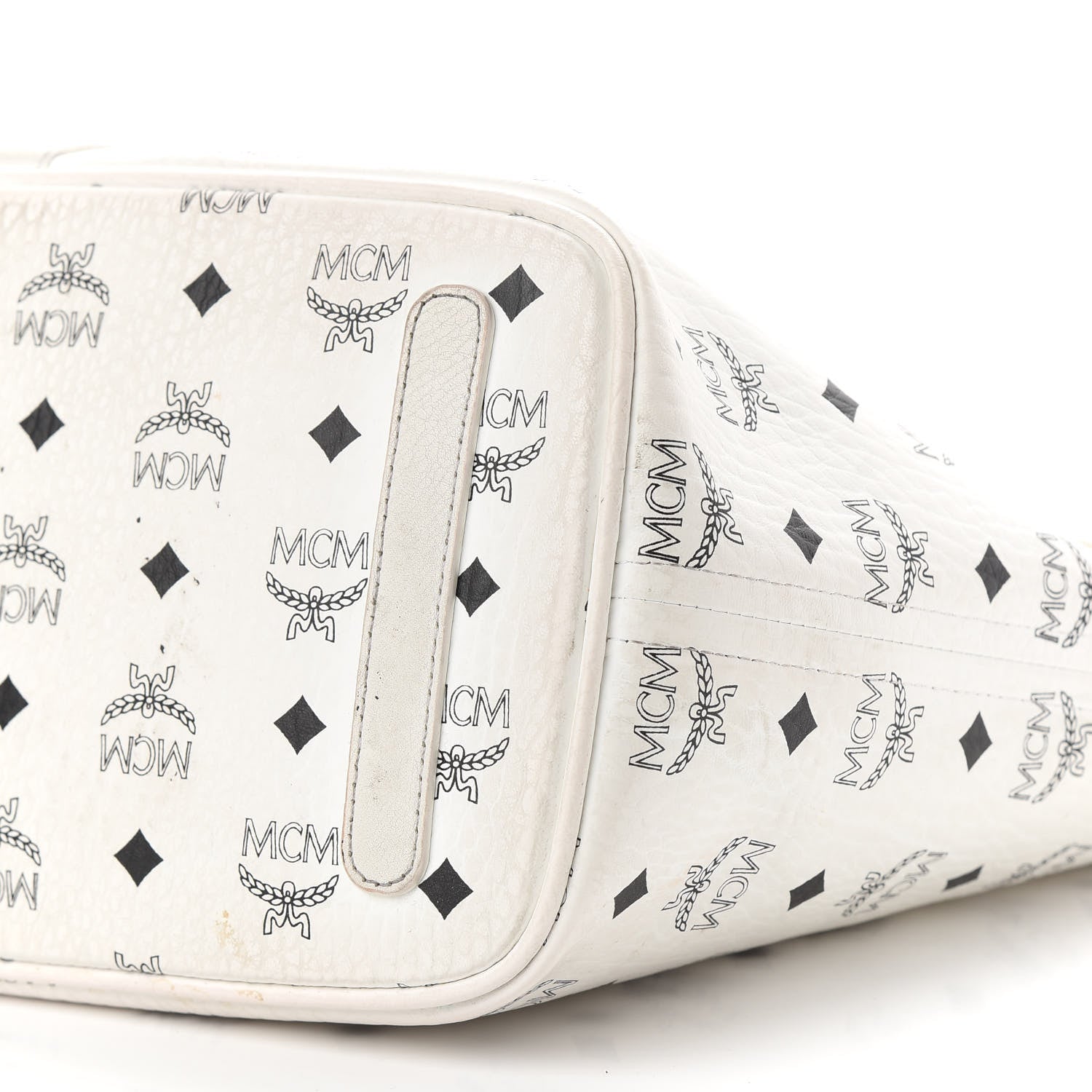 MCM Visetos Medium Liz Reversible Shopper Tote White 15 of 17
