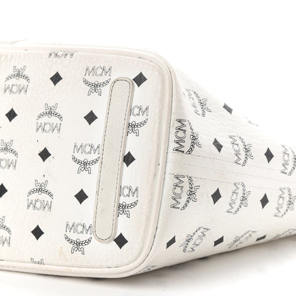 MCM Visetos Medium Liz Reversible Shopper Tote White 15 of 17