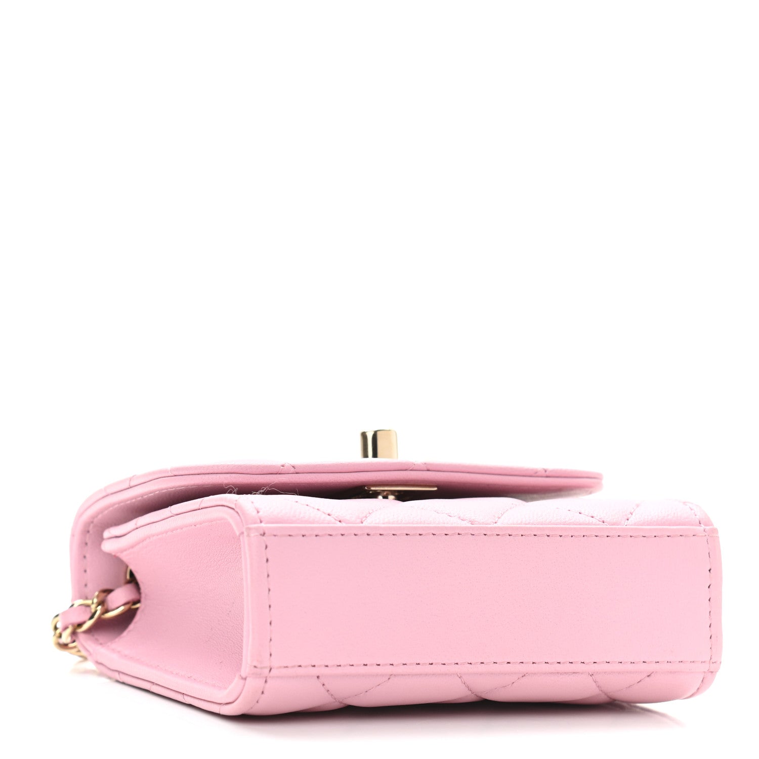 Chanel Lambskin Quilted Mini Trendy CC Clutch With Chain Dark Pink 4 of 10