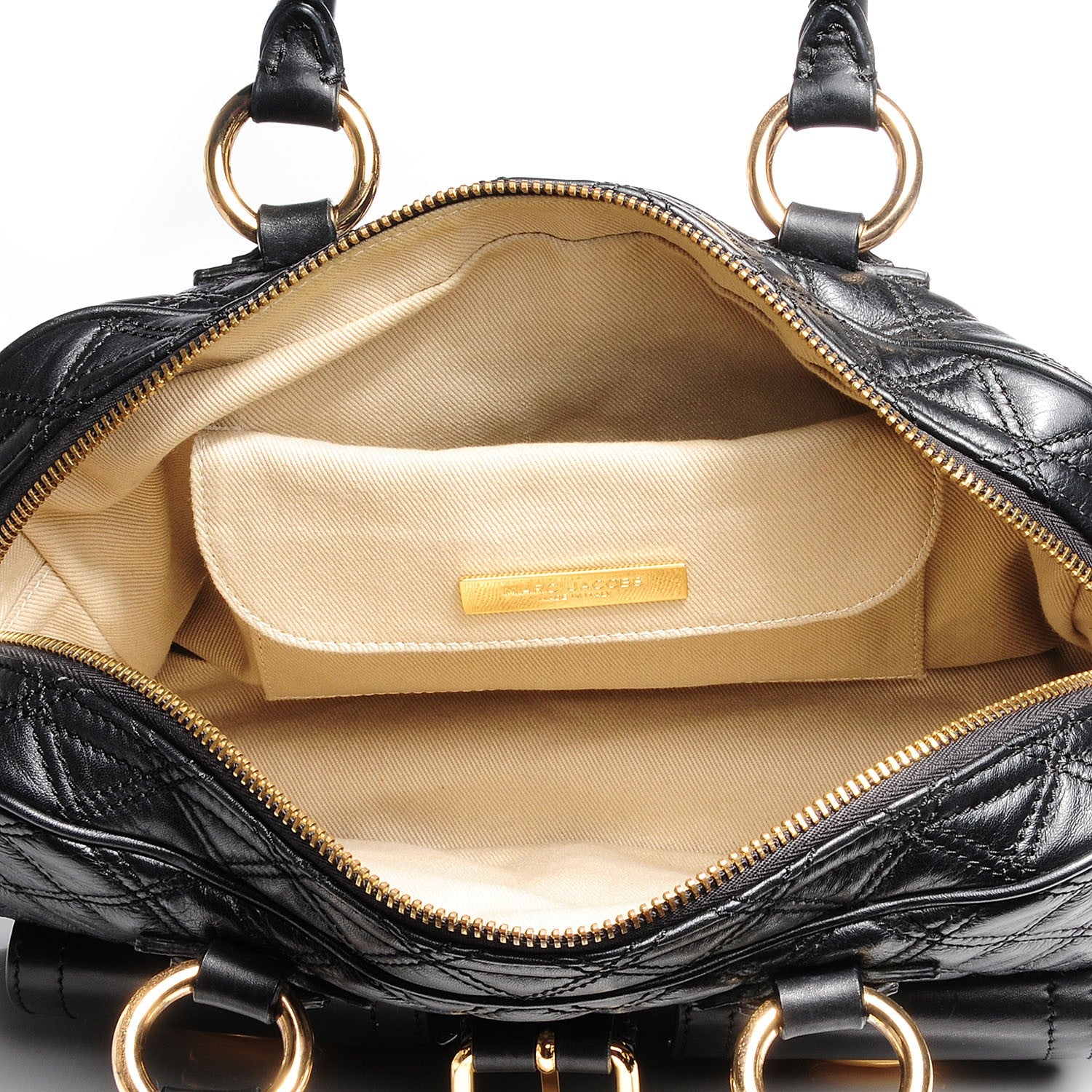 Marc Jacobs Nappa Leather Quilted Venetia Satchel Black 6 of 6