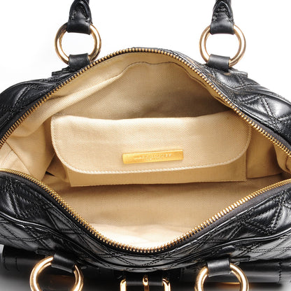 Marc Jacobs Nappa Leather Quilted Venetia Satchel Black 6 of 6