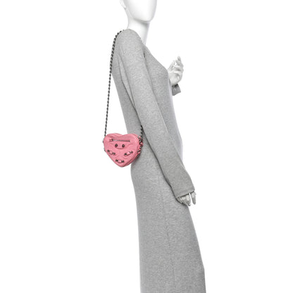 Balenciaga Agneau Arena Mini Le Cagole Heart Bag Sweet Pink 2 of 10