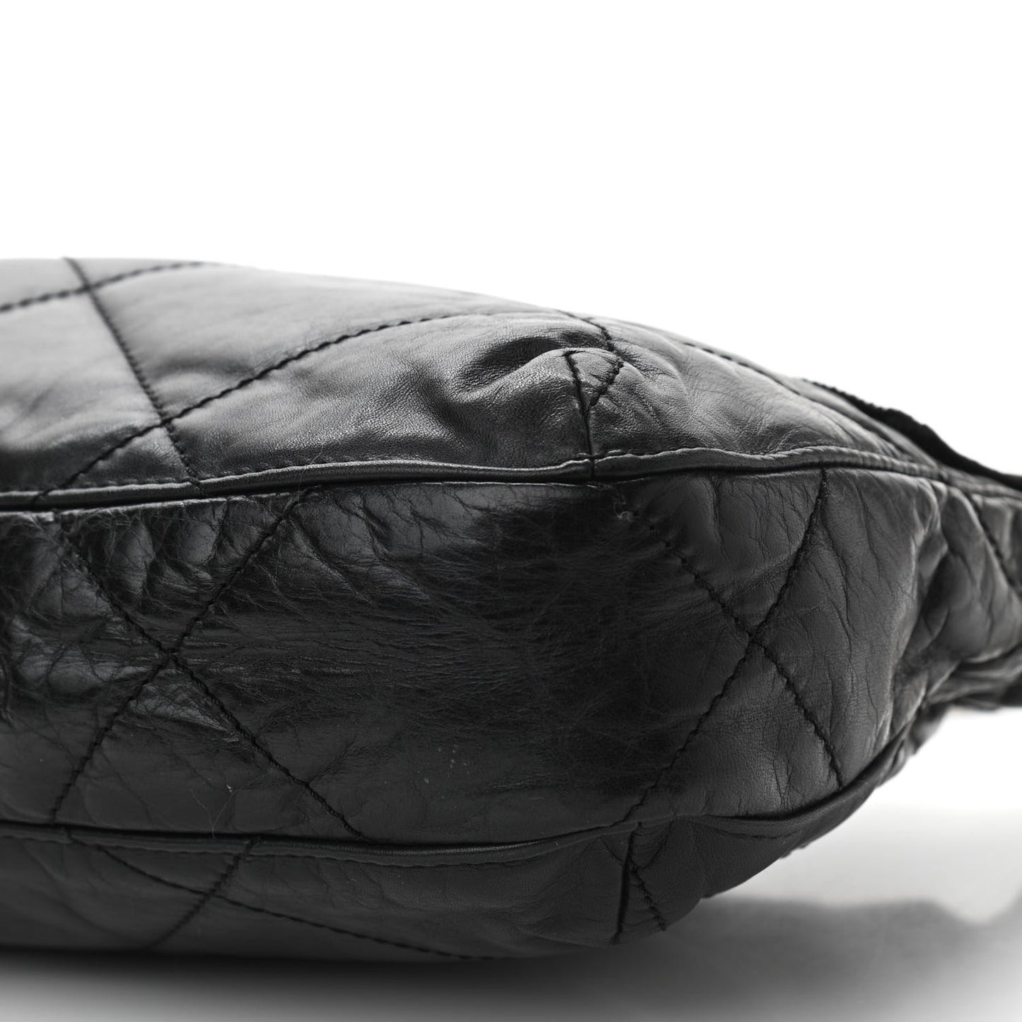 Lambskin Quilted Amalia Crossbody Bag Black