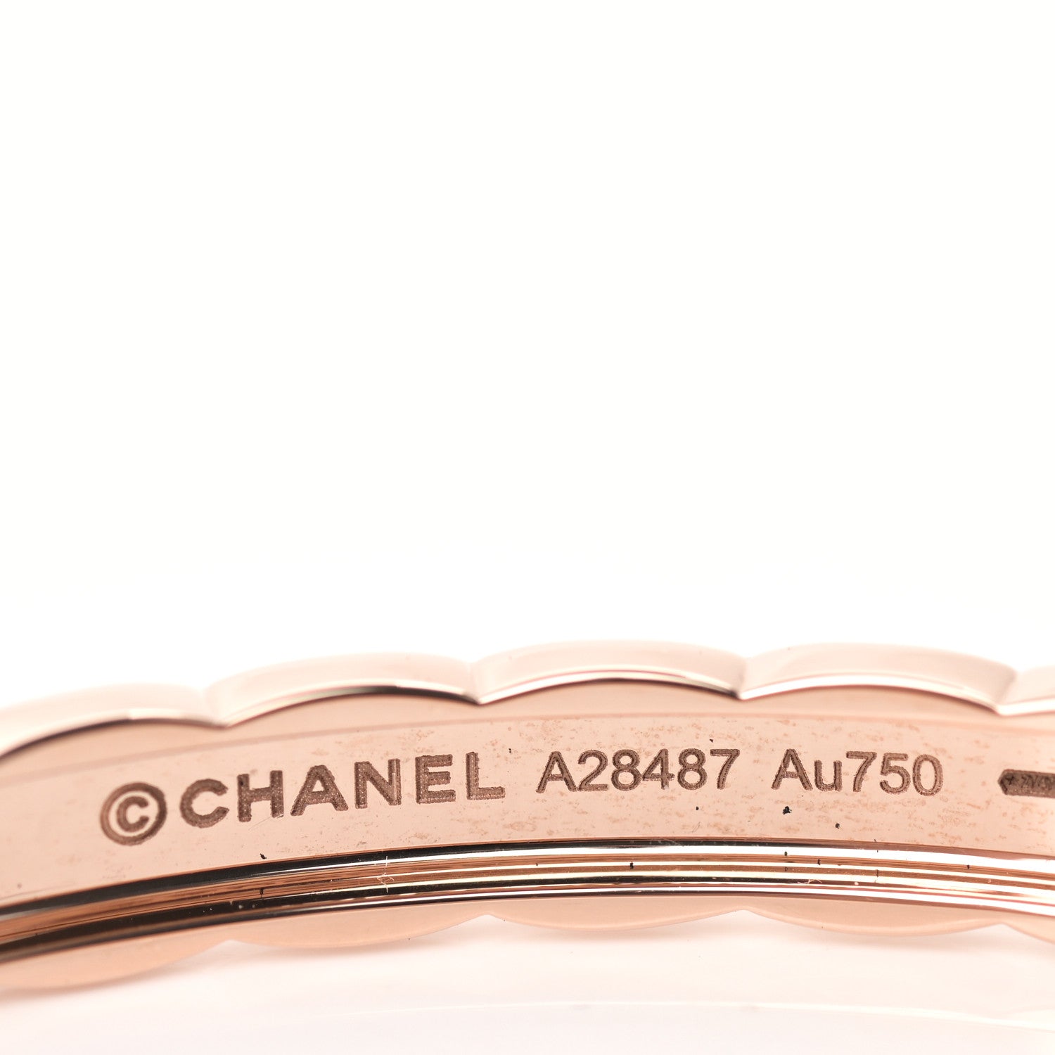 Chanel 18K Beige Gold Coco Crush Bangle Bracelet S 4 of 5