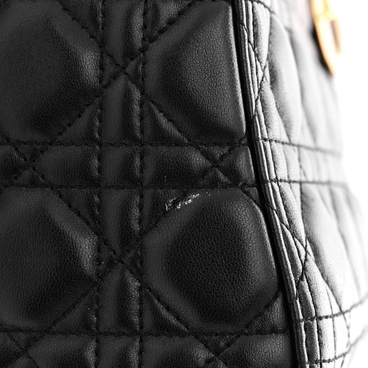 Lambskin Cannage Medium Lady Dior Black