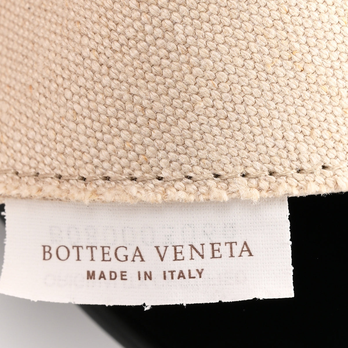 Bottega Veneta Linen French Calfskin Small Slip Tote Natural Black 6 of 11