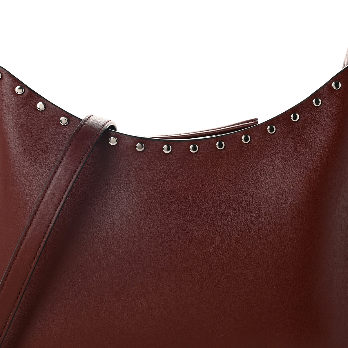 Soft Calfskin Studded Small Gig Bag Chestnut
