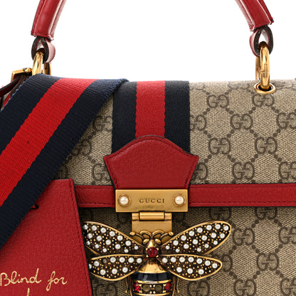 Gucci GG Supreme Monogram Small Queen Margaret Top Handle Bag Red 8 of 16