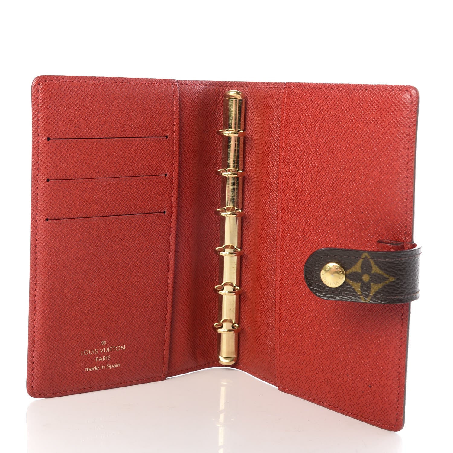 Louis Vuitton Monogram Groom Small Ring Agenda Cover Red 4 of 6