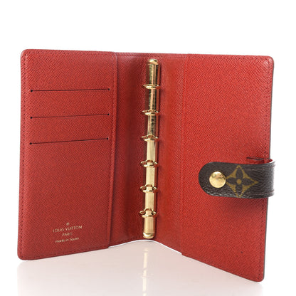 Louis Vuitton Monogram Groom Small Ring Agenda Cover Red 4 of 6