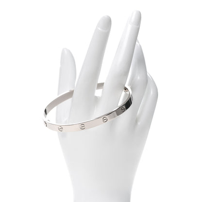 Cartier 18K White Gold LOVE Bracelet 21 3 of 8