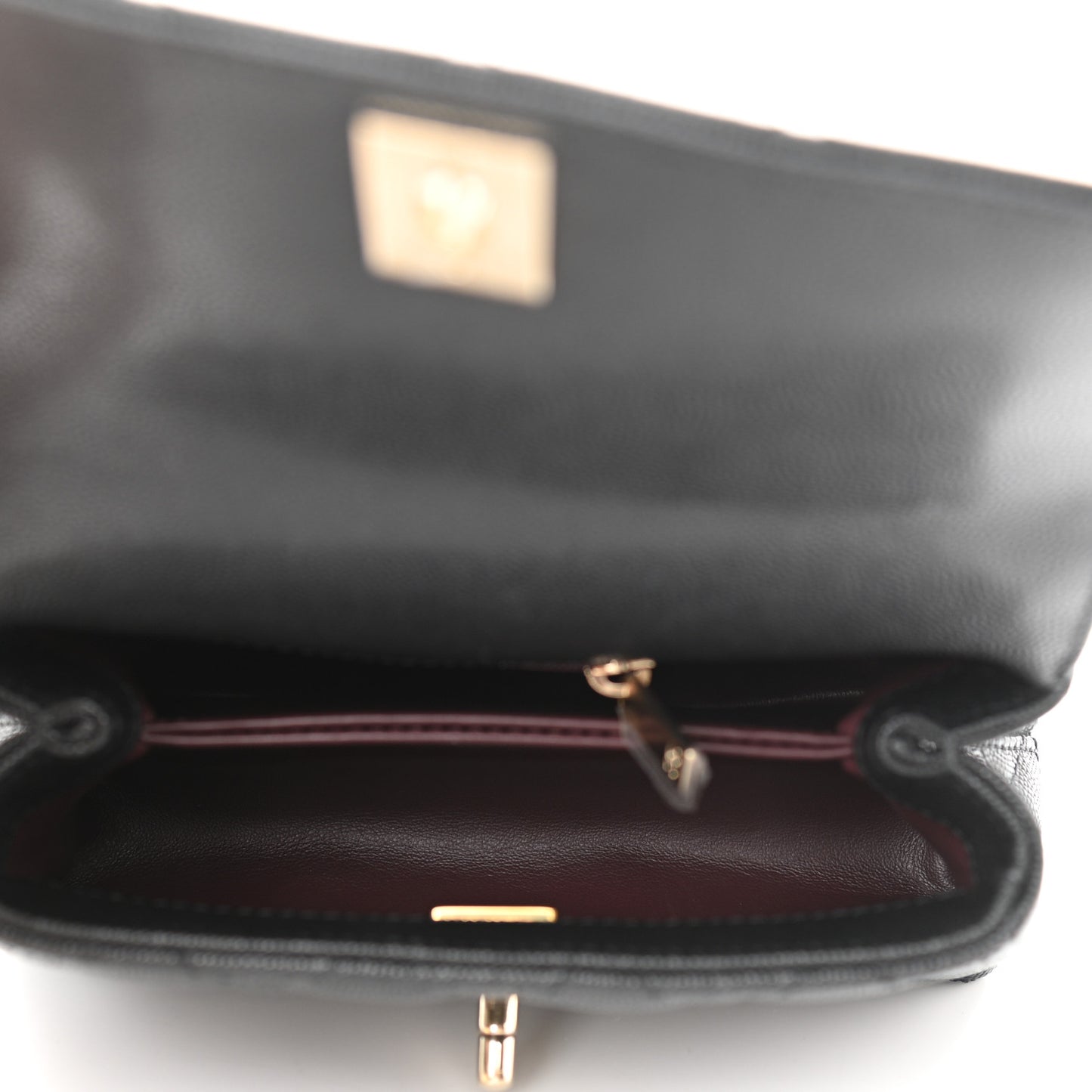 Caviar Quilted Extra Mini Coco Handle Flap Black
