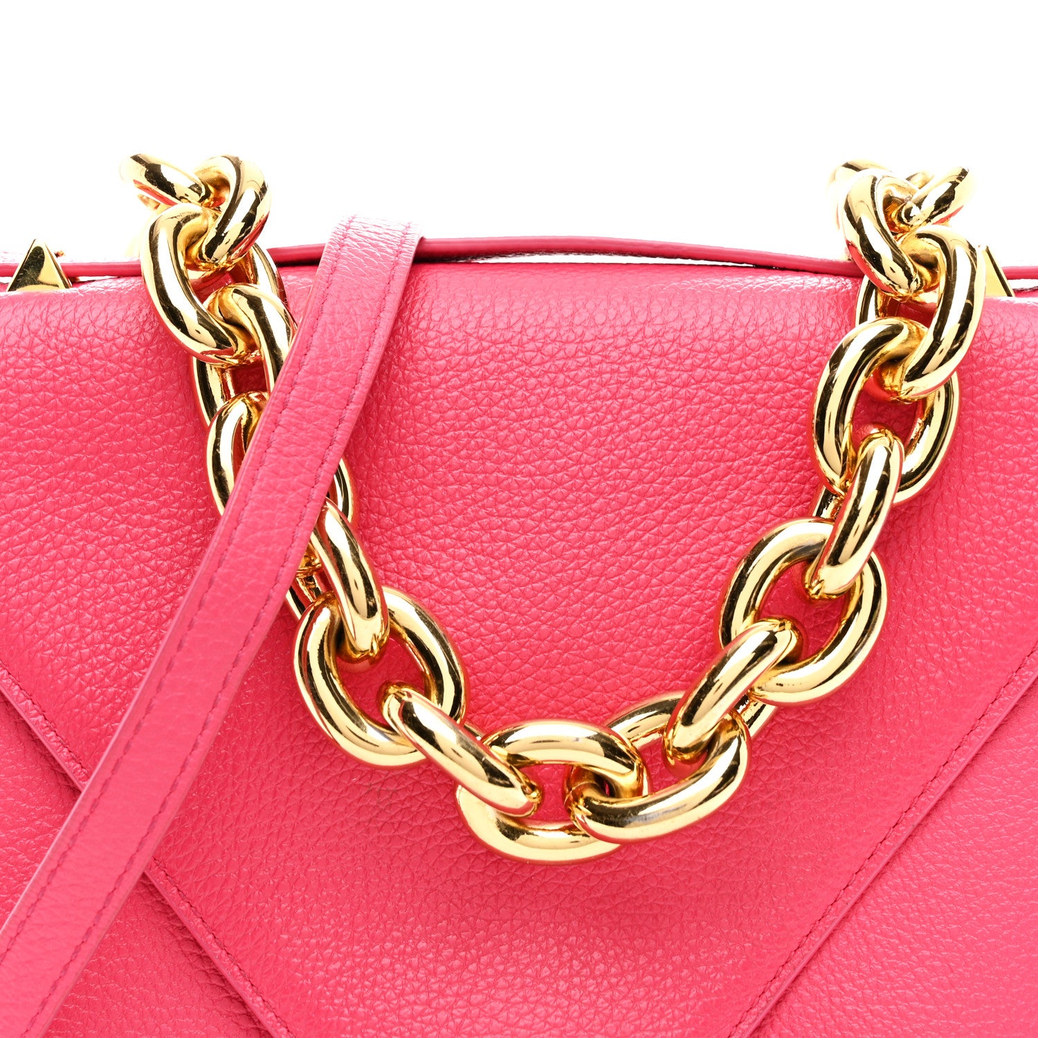 Bottega Veneta Calfskin Mount Envelope Bag Pink 8 of 10