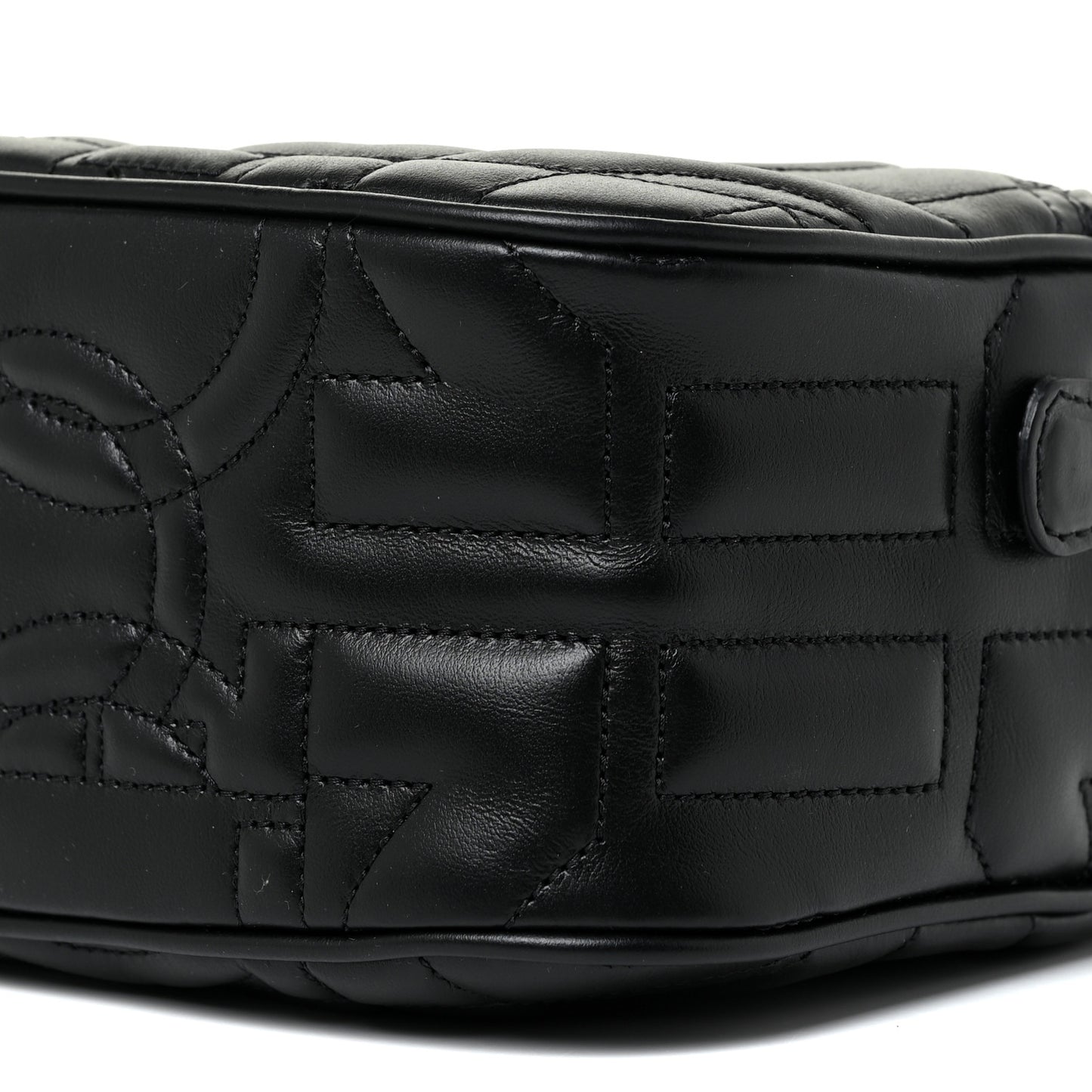 Calfskin Quilted Gancini Camera Bag Black