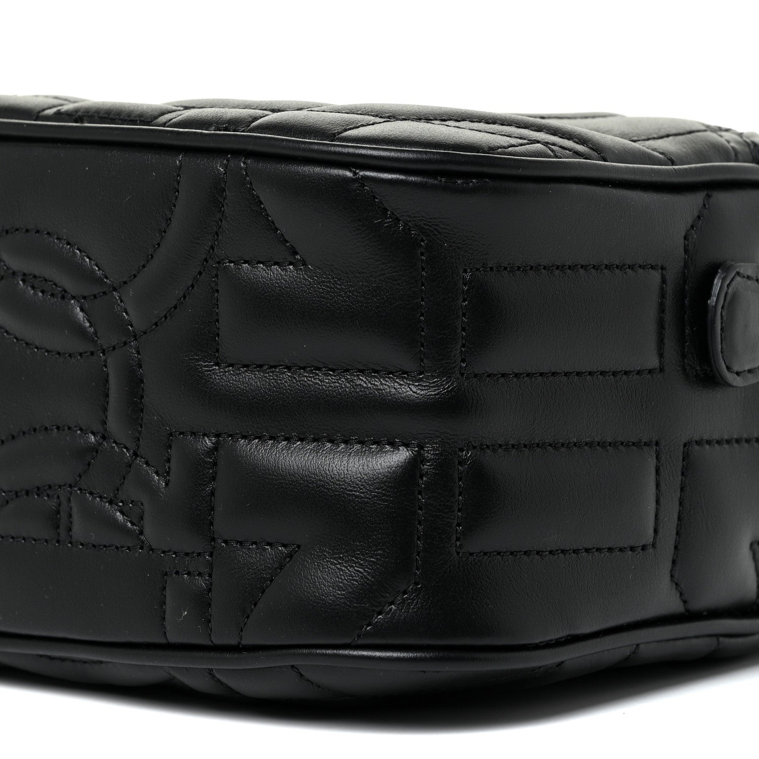 Salvatore Ferragamo Calfskin Quilted Gancini Camera Bag Black 9 of 11