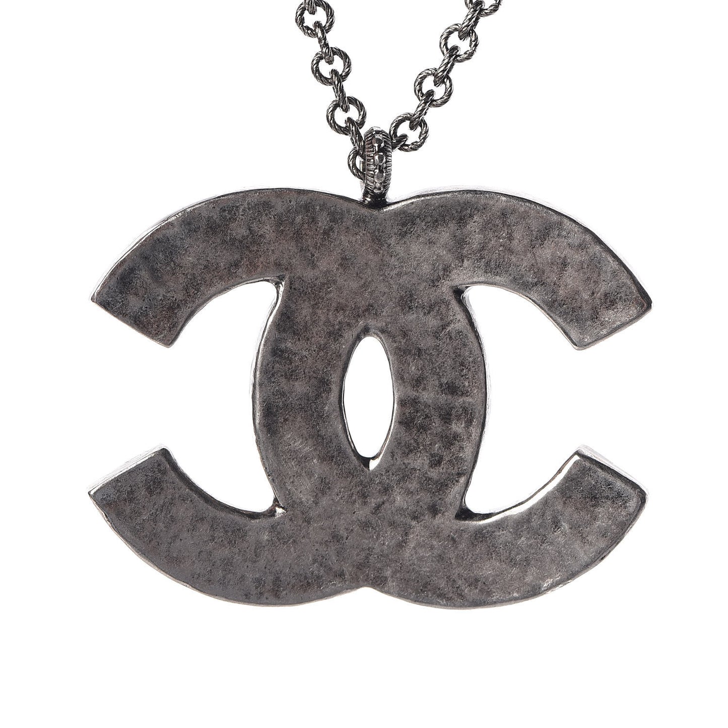 Ruthenium Enamel CC Pendant Necklace Blue Yellow