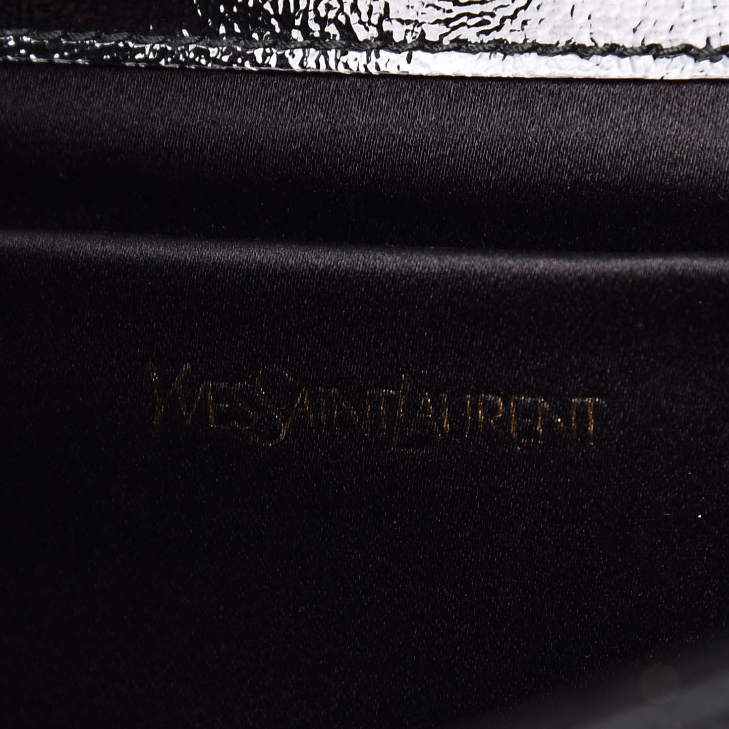 Textured Patent Monogram Large Belle De Jour Clutch Black