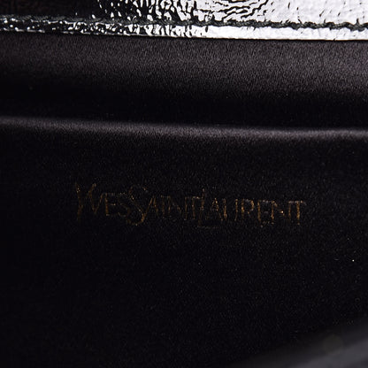 Saint Laurent Textured Patent Monogram Large Belle De Jour Clutch Black 6 of 9