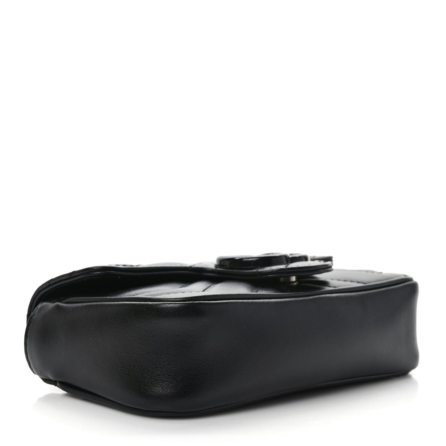 Calfskin Matelasse Monochrome GG Marmont Chain Belt Bag Black