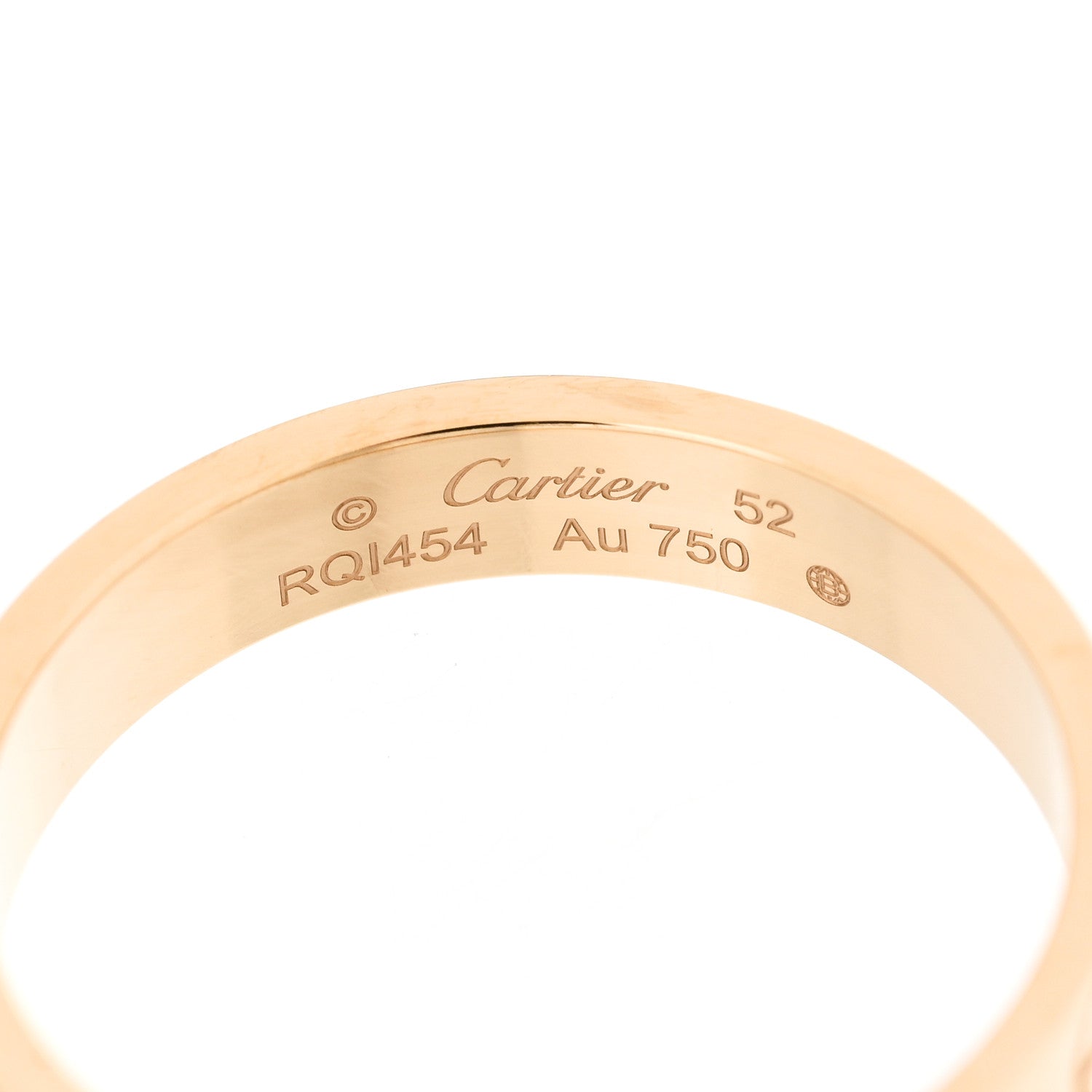 Cartier 18K Yellow Gold 3.5mm LOVE Wedding Band Ring 52 6 3 of 4