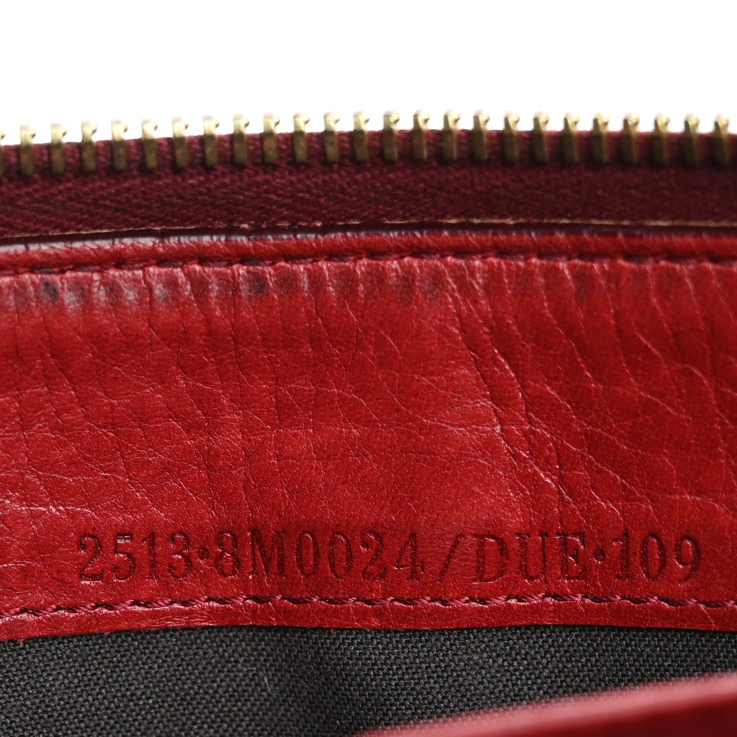 Zucca Zip Around Wallet Red