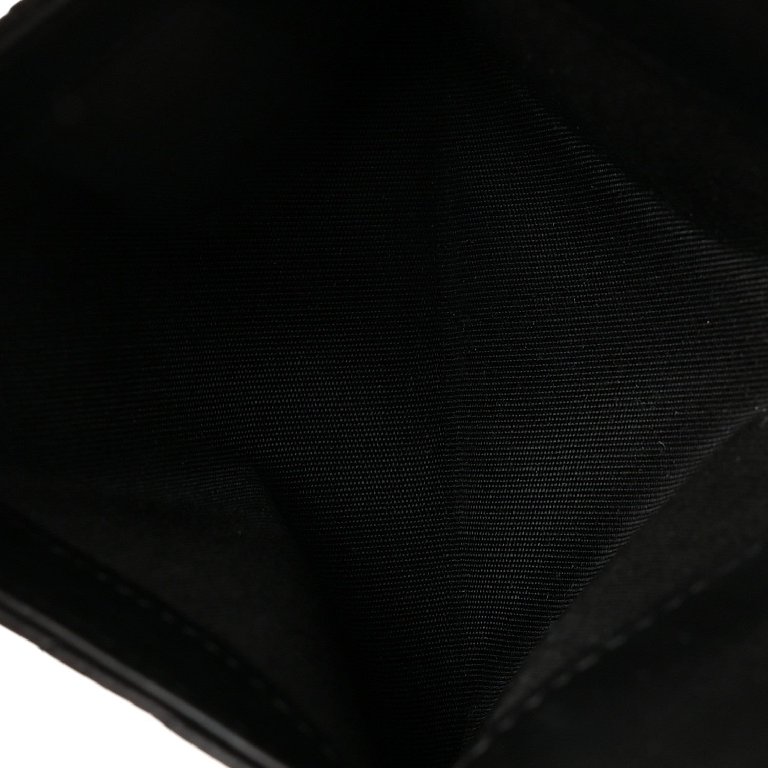 Chanel Sheepskin Chevron Card Holder Wallet Black 5 of 9