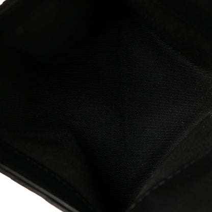 Chanel Sheepskin Chevron Card Holder Wallet Black 5 of 9