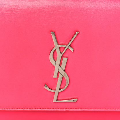Saint Laurent Calfskin Classic Monogram Cassandre Clutch Lipstick Fuchsia 7 of 7
