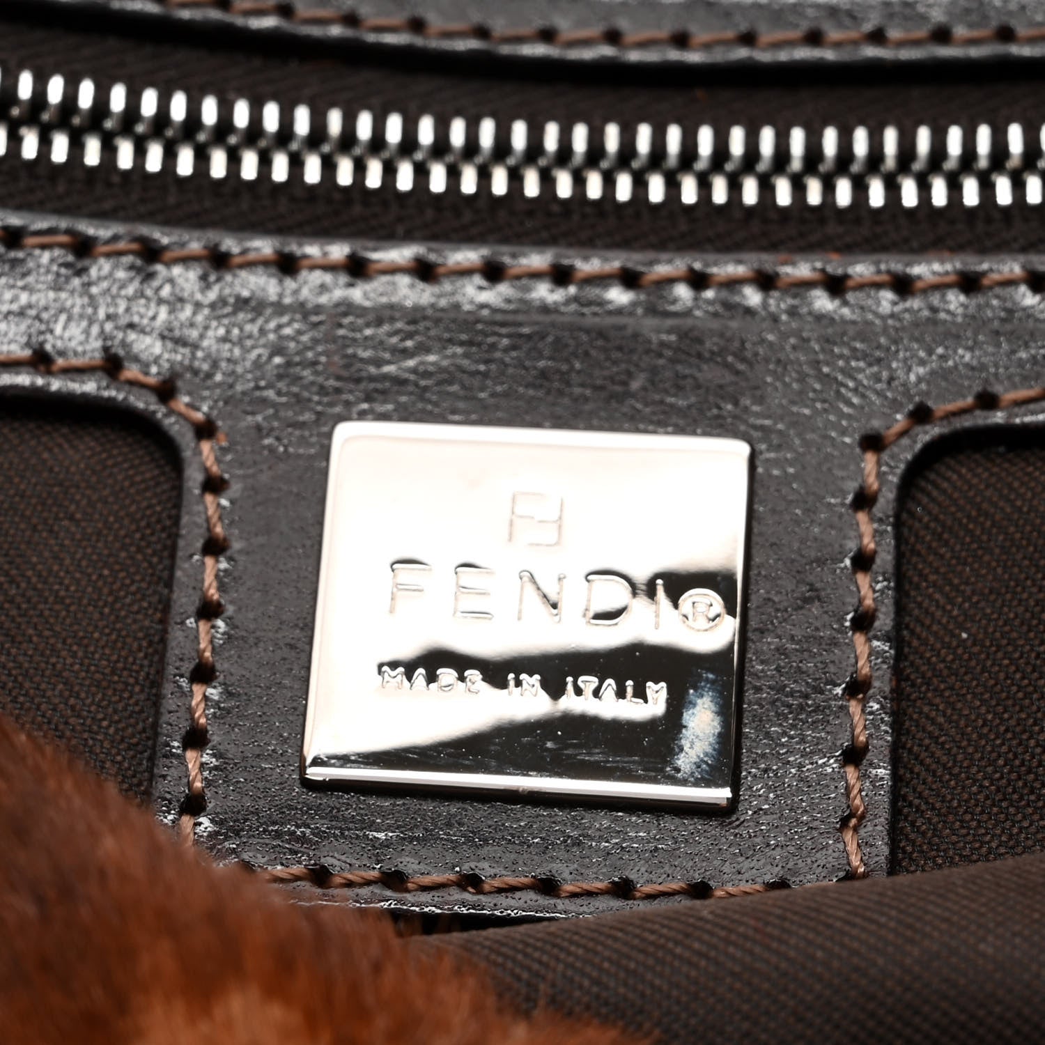 Fendi Calf Hair Mama Baguette Brown 6 of 12