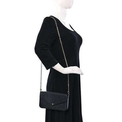 Louis Vuitton Epi Pochette Felicie Black 2 of 8