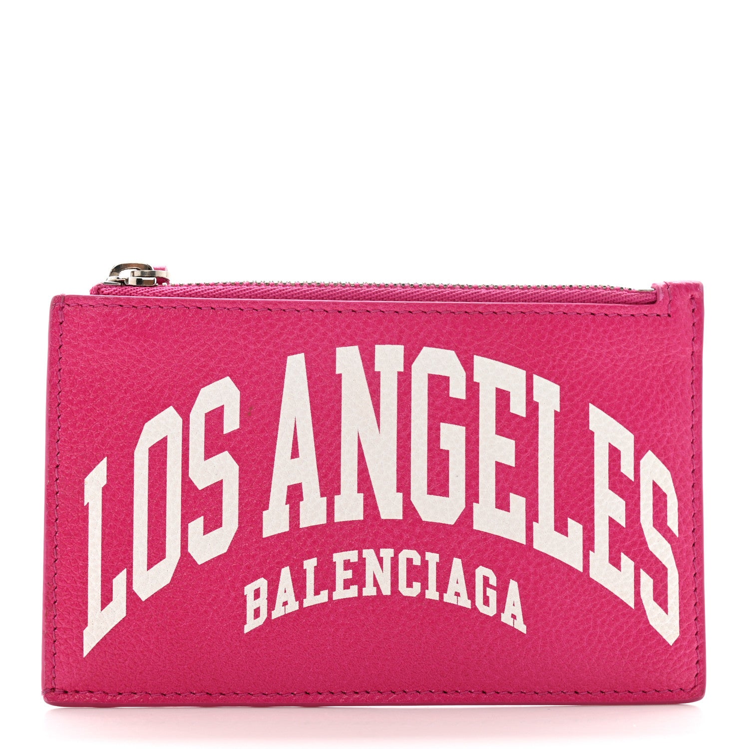 Balenciaga Grained Calfskin Large Cash Long Coin Card Holder Hot Pink 1 of 10