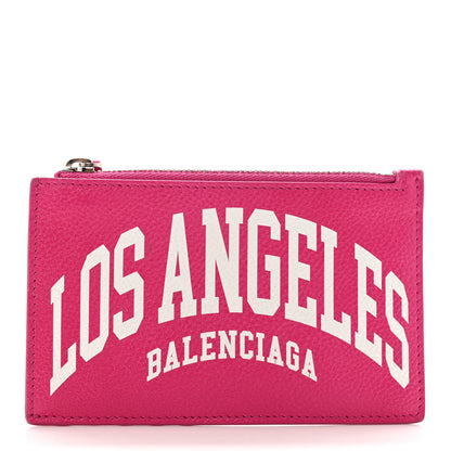 Balenciaga Grained Calfskin Large Cash Long Coin Card Holder Hot Pink 1 of 10