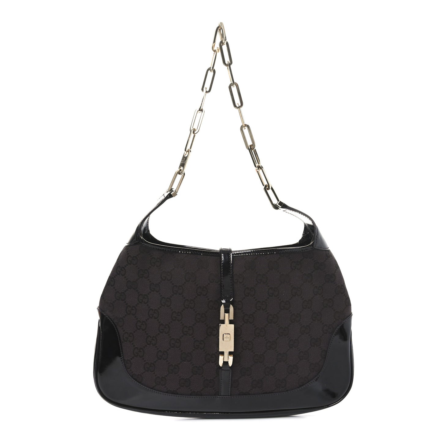 Monogram Jackie O Chain Hobo Dark Brown