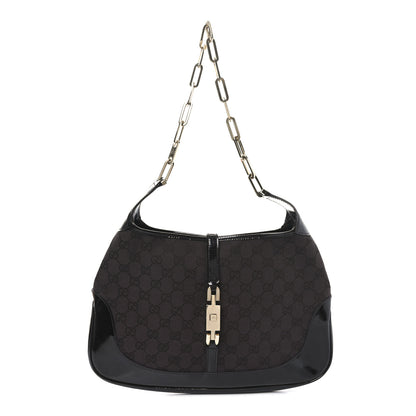 Gucci Monogram Jackie O Chain Hobo Dark Brown 1 of 10