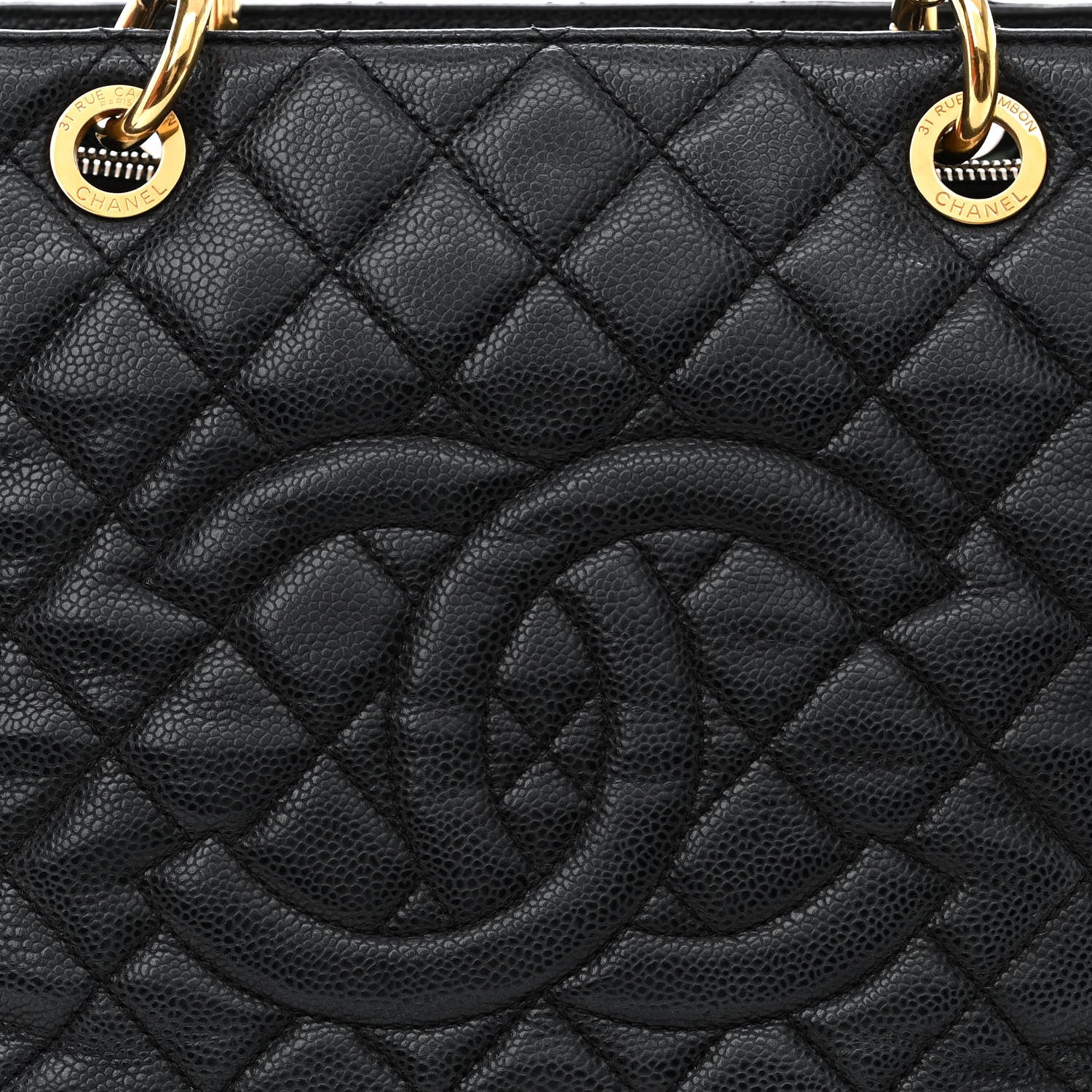 Chanel Caviar Quilted Grand Shopping Tote GST Black 8 of 10