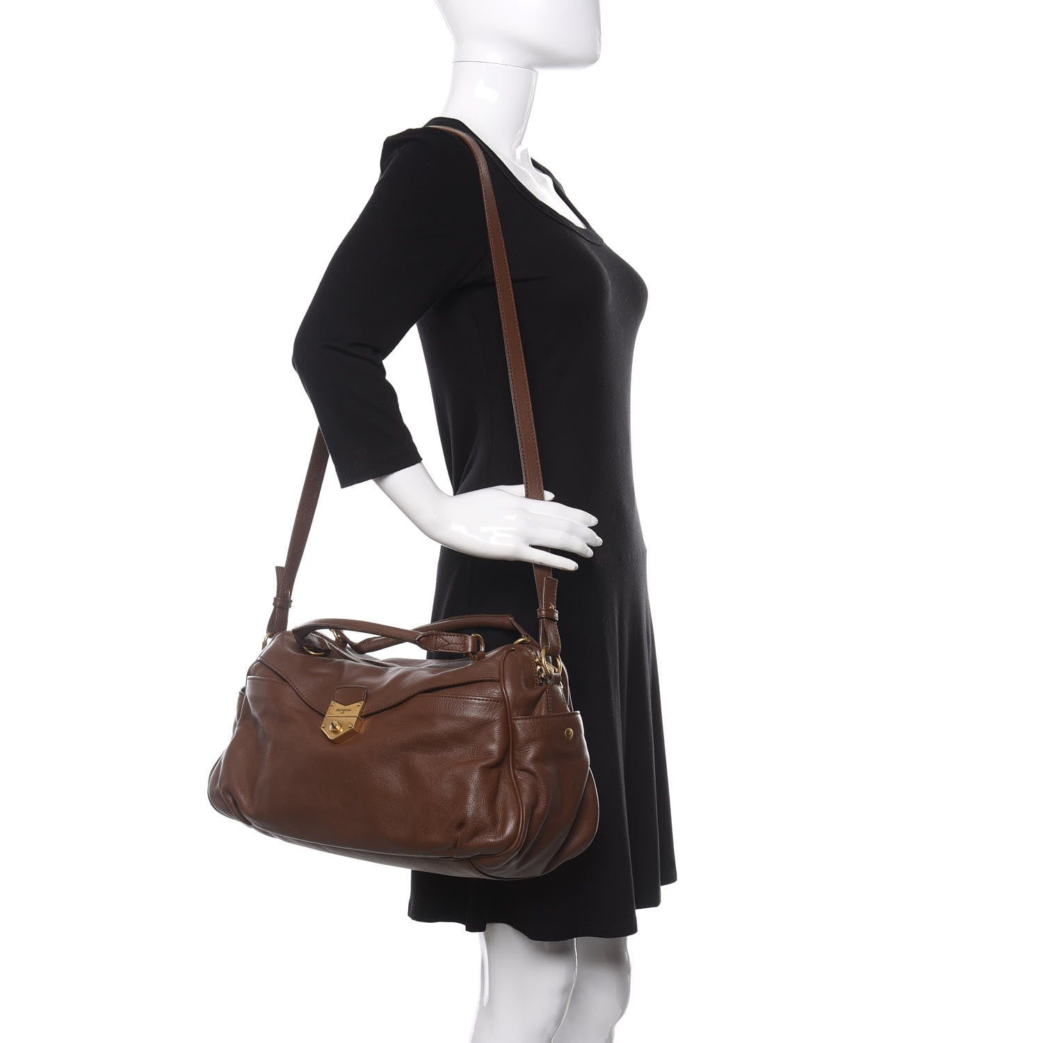 Saint Laurent Calfskin Sac Dandy Brown 2 of 11