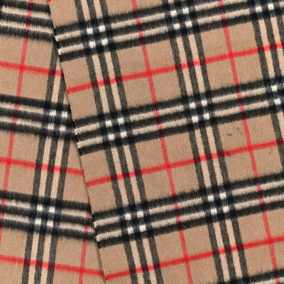Burberry Cashmere House Check Fringe Scarf Camel 3 of 3